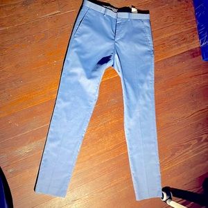 Zara Textured Lighter Blue Suit Pants
